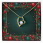 Christmas Background 070 - 18k Yellow Gold Finish Forever Love Necklace