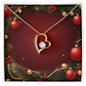 Christmas Background 036 - 18k Yellow Gold Finish Forever Love Necklace