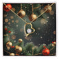 Christmas Background 117 - 18k Yellow Gold Finish Forever Love Necklace