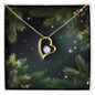 Christmas Background 112 - 18k Yellow Gold Finish Forever Love Necklace