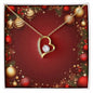Christmas Background 034 - 18k Yellow Gold Finish Forever Love Necklace