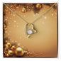 Christmas Background 053 - 18k Yellow Gold Finish Forever Love Necklace