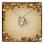 Christmas Background 052 - 18k Yellow Gold Finish Forever Love Necklace