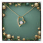 Christmas Background 044 - 18k Yellow Gold Finish Forever Love Necklace