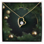 Christmas Background 103 - 18k Yellow Gold Finish Forever Love Necklace