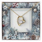 Christmas Background 087 - 18k Yellow Gold Finish Forever Love Necklace