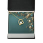 Christmas Background 003 - 18k Yellow Gold Finish Forever Love Necklace