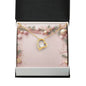 Christmas Background 025 - 18k Yellow Gold Finish Forever Love Necklace