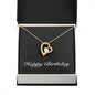 Happy Birthday v2 - 18k Yellow Gold Finish Forever Love Necklace