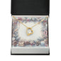 Christmas Background 072 - 18k Yellow Gold Finish Forever Love Necklace