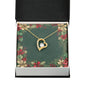 Christmas Background 068 - 18k Yellow Gold Finish Forever Love Necklace