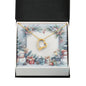 Christmas Background 093 - 18k Yellow Gold Finish Forever Love Necklace