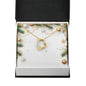 Christmas Background 048 - 18k Yellow Gold Finish Forever Love Necklace