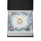 Christmas Background 073 - 18k Yellow Gold Finish Forever Love Necklace