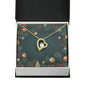 Christmas Background 128 - 18k Yellow Gold Finish Forever Love Necklace