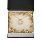 Christmas Background 051 - 18k Yellow Gold Finish Forever Love Necklace