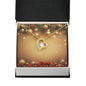 Christmas Background 006 - 18k Yellow Gold Finish Forever Love Necklace