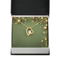 Christmas Background 061 - 18k Yellow Gold Finish Forever Love Necklace