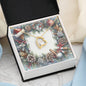Christmas Background 076 - 18k Yellow Gold Finish Forever Love Necklace