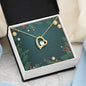 Christmas Background 045 - 18k Yellow Gold Finish Forever Love Necklace