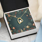 Christmas Background 128 - 18k Yellow Gold Finish Forever Love Necklace