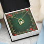 Christmas Background 067 - 18k Yellow Gold Finish Forever Love Necklace