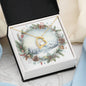 Christmas Background 083 - 18k Yellow Gold Finish Forever Love Necklace