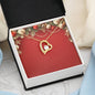 Christmas Background 013 - 18k Yellow Gold Finish Forever Love Necklace