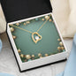 Christmas Background 044 - 18k Yellow Gold Finish Forever Love Necklace