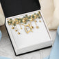 Christmas Background 043 - 18k Yellow Gold Finish Forever Love Necklace