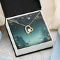 Christmas Background 111 - 18k Yellow Gold Finish Forever Love Necklace