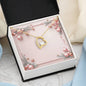 Christmas Background 008 - 18k Yellow Gold Finish Forever Love Necklace