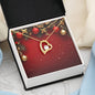 Christmas Background 064 - 18k Yellow Gold Finish Forever Love Necklace
