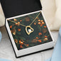Christmas Background 123 - 18k Yellow Gold Finish Forever Love Necklace