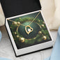 Christmas Background 101 - 18k Yellow Gold Finish Forever Love Necklace