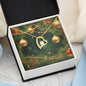 Christmas Background 116 - 18k Yellow Gold Finish Forever Love Necklace