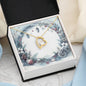 Christmas Background 090 - 18k Yellow Gold Finish Forever Love Necklace
