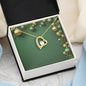 Christmas Background 027 - 18k Yellow Gold Finish Forever Love Necklace
