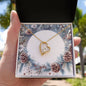 Christmas Background 085 - 18k Yellow Gold Finish Forever Love Necklace