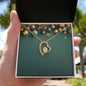 Christmas Background 037 - 18k Yellow Gold Finish Forever Love Necklace