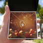 Christmas Background 057 - 18k Yellow Gold Finish Forever Love Necklace