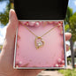 Christmas Background 005 - 18k Yellow Gold Finish Forever Love Necklace