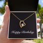 Happy Birthday v2 - 18k Yellow Gold Finish Forever Love Necklace