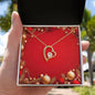 Christmas Background 047 - 18k Yellow Gold Finish Forever Love Necklace