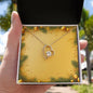 Christmas Background 056 - 18k Yellow Gold Finish Forever Love Necklace