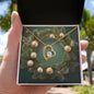 Christmas Background 104 - 18k Yellow Gold Finish Forever Love Necklace