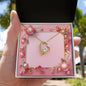 Christmas Background 002 - 18k Yellow Gold Finish Forever Love Necklace