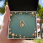 Christmas Background 044 - 18k Yellow Gold Finish Forever Love Necklace
