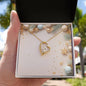 Christmas Background 041 - 18k Yellow Gold Finish Forever Love Necklace