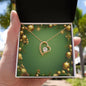 Christmas Background 042 - 18k Yellow Gold Finish Forever Love Necklace